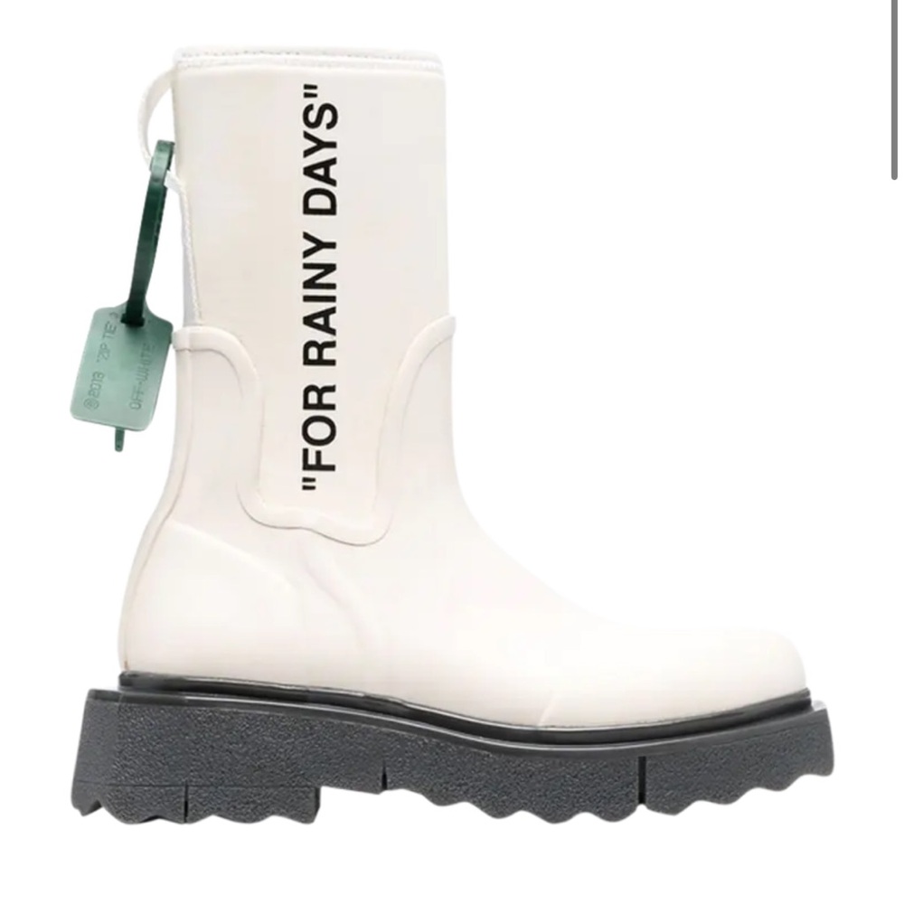 ‼️SALE‼️Excellent Condition Off White Rain Boots Size 38